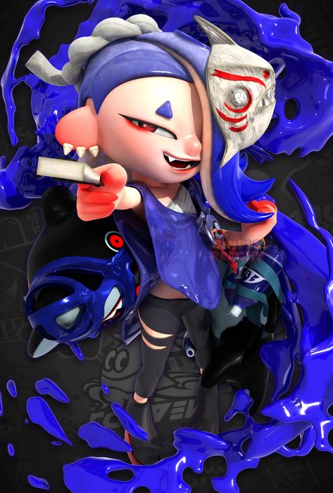 Shiver from splatoon 3 :)) Shiver Splatoon, Splatoon Games, Nintendo Splatoon, Splatoon 2 Art, Splatoon Comics, Splatoon 3, Nintendo Characters, Game Illustration, Cartoon Pics