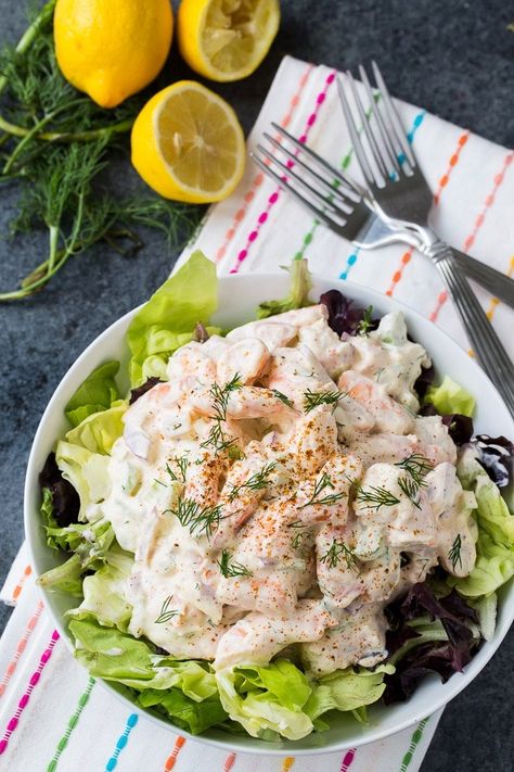 Southern Shrimp Salad Southern Seafood Salad, Composed Salad, Seafood Salad Recipe, Shrimp Remoulade, Bibb Lettuce, Potluck Salad, Bbq Seafood, Luncheon Ideas, Sea Food Salad Recipes