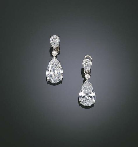 Pear Shape Diamond Drop Earrings, Teardrop Diamond Earrings, Pear Drop Earrings, Diamond Teardrop Earrings, Diamond Earrings Tiffany, Expensive Earrings, Drop Diamond Earrings, Classic Diamond Earrings, Vintage Diamond Earrings