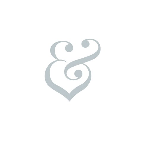 Ampersand and heart logo design. Designed by Amari Creative. Ampersand Tattoo Creative, Logos With Ampersands, Ampersand Tattoo, Heart Logo Design, Ampersand Logo, Ampersand Design, Ampersand Art, Cursive Calligraphy, Initials Logo Design