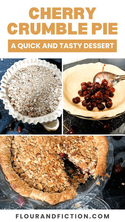 This cherry crumble pie recipe is perfect for holiday dinners or a weekend treat. Cherry Pie With Crumble Topping, Cherry Pie Using Frozen Cherries, Cherry Pie Crumble Topping Recipe, Cherry Crisp Pie, Cherry Crumble Pie, Cherry Pie Crumble, Pie Crumble Topping, Cherry Crisp, Cherry Crumble