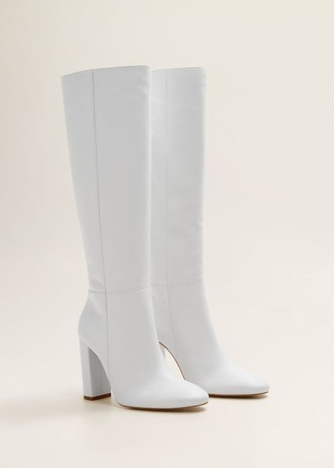 The Best Affordable Boots For Fall Are Living At Mango Right Now Bota Over, Dr Shoes, High Heeled Boots, Ladies Sandals, Fancy Shoes, Trending Boots, Aesthetic Shoes, High Leg Boots, White Boots