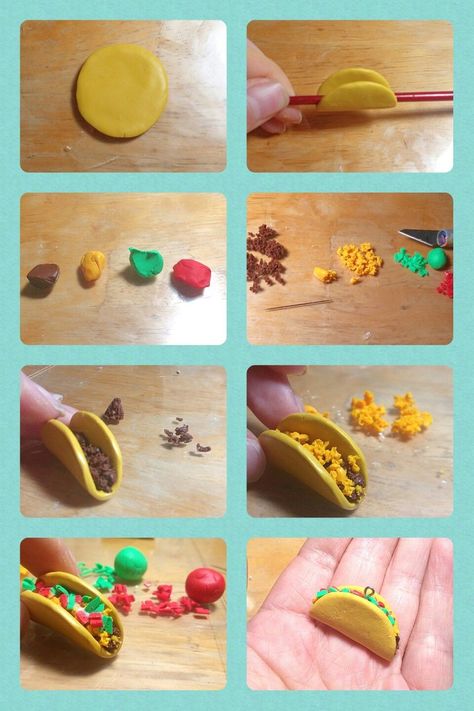 Cincin Diy, Miniature Food Tutorials, Easy Polymer Clay, Diy Polymer Clay, Barbie Food, Clay Magnets, Tanah Liat, Clay Diy Projects, Clay Crafts Air Dry