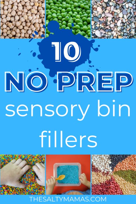 Sensory Tub Fillers, Sensory Table Fillers For Preschool, Sensory Filler Ideas, How To Make Sensory Bins, Ideas For Sensory Bins, 2nd Grade Sensory Bins, Dry Sensory Bin Ideas, Sensory Bin Filler Ideas, Sensory Table Ideas For Preschool