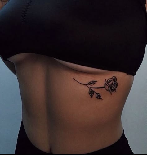 Rib Tattoo Ideas, Underboob Tattoo Designs, Stomach Tattoos Women, Rib Tattoos For Women, Cute Hand Tattoos, Hip Tattoos Women, Small Pretty Tattoos, Petite Tattoos, Spine Tattoos For Women