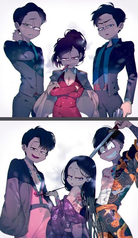 Mafia Matsuno Osomatsu San Doujinshi, Yandere Simulator, Dessin Adorable, Dope Art, 영감을 주는 캐릭터, Cartoon Art Styles, Art Reference Poses, 그림 그리기, Character Design Inspiration