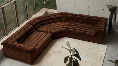 Sarah Ellison, Mathieu Lehanneur, Sculptural Furniture, Cool Couches, Apartment Renovation, Modern Sofa Sectional, Brown Sofa, Modern Sectional, Comfortable Sofa