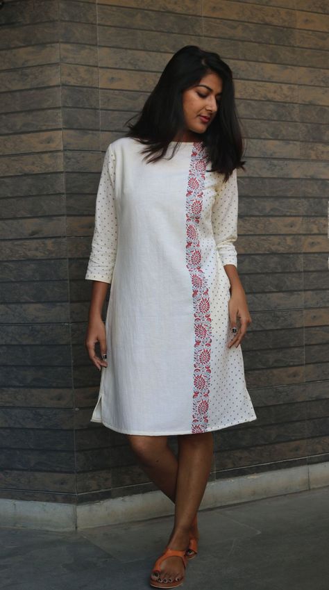 351b33587c5fdd93bd42ef7ac9995a28desc39263163ri White Tunic Dress, Block Print Dress, Ethiopian Dress, Linen Tunic Dress, Linen Shift Dress, Tunic Designs, Western Dress, Cotton Kurti Designs, Kurta Designs Women