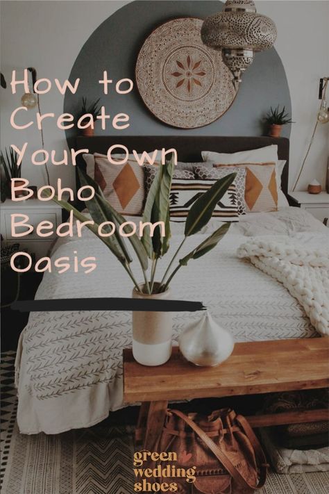 We're talking boho bedroom decor and how you can get this look yourself. Bring on the baskets, macrame, and plants galore! Above Bed Boho Decor, Boho Bedroom Wall Decor Above Bed, Over The Bed Wall Decor Boho, Baskets Above Bed, Behind Bed Decor, Boho Above Bed Decor, Diy Boho Wall Decor, Bedroom Decor Above Bed, Home Interior Bedroom