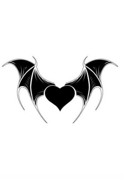 Draculaura Tattoo Ideas, Draculaura Tattoo, Heart With Bat Wings, Cute Meaningful Tattoos, Dracula Tattoo, Arm Tattoos Black, Bats Tattoo Design, Parking Spot Painting, Bat Tattoo