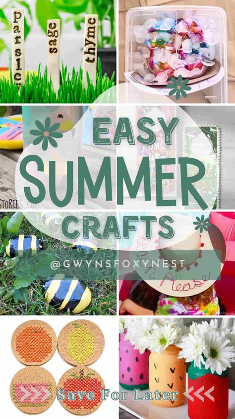 easy summer crafts for adults Diy Summer Craft Ideas For Adults, Easy Summer Crafts For Adults, Summer Crafts For Adults, Easy Summer Crafts For Kids, Easy Summer Crafts, Summer Homeschool, Flower Games, Diy Summer Crafts, Summer Schedule