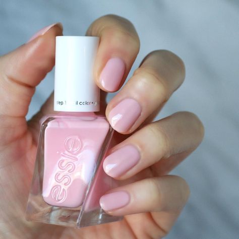 Essie Inside Scoop Essie Gel Couture Swatches, Sheer Nail Polish, Gel Manicure Colors, Pale Pink Nails, Sheer Nails, Glitter French Manicure, Essie Gel Couture, Manicure Colors, Manicure Inspiration