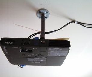 DIY Low Cost Porjector Ceiling Mount Home Movie Room, Movie Room Diy, Basement Movie Room, Projector Ceiling Mount, Ceiling Projector, Diy Projector, Projector Mount, Cheap Projectors, Basement Home Theater