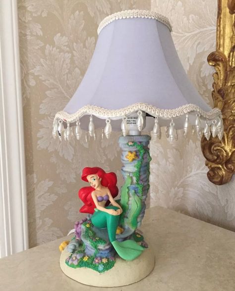 Toddler Princess Room, Ariel Bedroom, Little Mermaid Bedroom, Mermaid Decor Bedroom, Mermaid Lamp, Mermaid Room Decor, Disney Princess Toddler, Mermaid Bedroom, Disney Room Decor