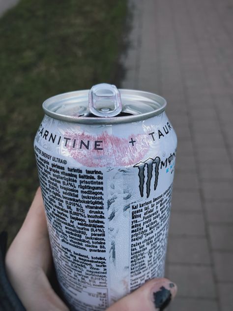 White Monster Drink Aesthetic, Energy Drink Aesthetic, Monsters Aesthetic, Monster Energy Aesthetic, Monster Aesthetic, White Monster, Pale Grunge, Honey Buns, Punk Aesthetic