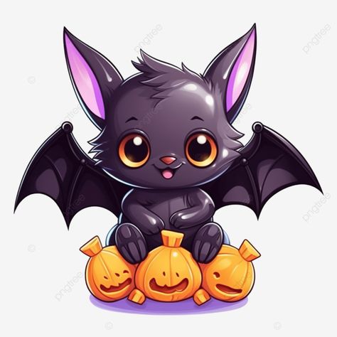 Cute Bat Picture, Bat Drawing Cartoon, Bakery Cartoon, Cute Bat Character, Bats Cartoon, Halloween Bakery, Cartoon Bats Halloween, Spider Cartoon, Halloween Clipart Free