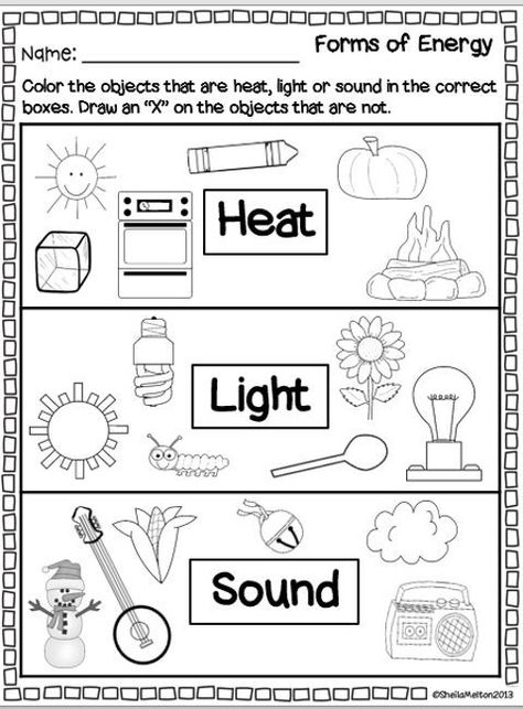 Energy Worksheets For 3rd Grade The Best Worksheets Image Forms Of Energy, Science Printables, Energy Forms, Second Grade Science, Sound Energy, 1st Grade Science, First Grade Science, Primary Science, Energy Activities