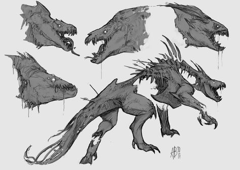 Creature Drawings, Fantasy Creatures Art, The Pitch, Creature Design, Zbrush, Design Development, Drawings, Design