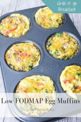 Low FODMAP Egg Muffins | Ignite Nutrition Fodmap Vegan, Fodmap Recipes Dinner, Low Fodmap Recipes Dinner, Fodmap Meal Plan, Fodmap Breakfast, Low Fodmap Diet Recipes, Fodmap Diet Recipes, Ibs Recipes, Food Map