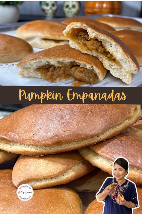 Empanadas Recipe Sweet Potato, Homemade Pumpkin Empanadas, Maseca Recipes Empanadas, Recipes For Canned Pumpkin, Pumpkin Empanadas Recipe Easy, Easy Empanadas Recipe Dough, Empanada Dough Recipe Easy, Pumpkin Empanadas Mexican Recipe, Piloncillo Recipes