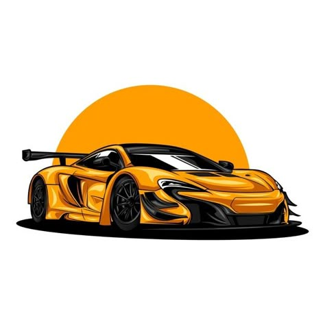 Sport modern car illustration on solid c... | Premium Vector #Freepik #vector #car #sports #cartoon #modern Police Car Lights, Dibujos Toy Story, Mclaren Cars, Cool Car Drawings, Car Icons, Car Vector, Car Artwork, Ferrari Car, Car Illustration