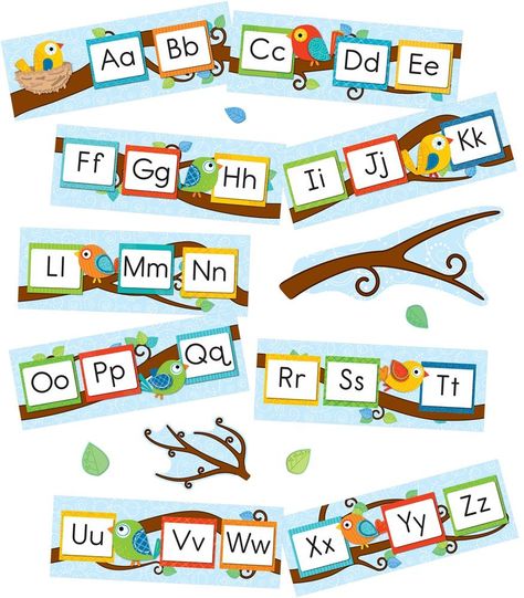 Amazon.com : Boho Birds Alphabet Bulletin Board Set : Color Chart Bulletin Board : Office Products Boho Birds Classroom Theme, Alphabet Bulletin Board, Bird Bulletin Boards, Alphabet Board, Boho Birds, Carson Dellosa, Bulletin Board Sets, Classroom Labels, Bird Theme