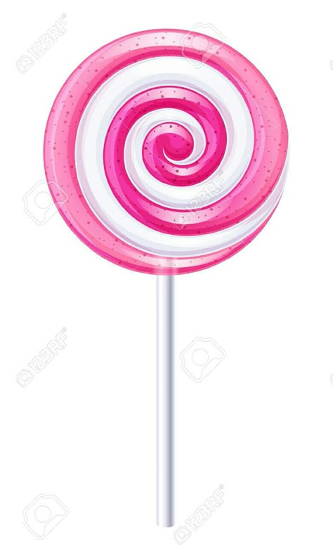 Lolipop Pink Candy, Lollipop Printable, Strawberry Lollipop, Candy Strawberry, Candy Images, Candy Theme Birthday Party, Lollipop Cake, Cake Logo Design, Ice Cream Theme