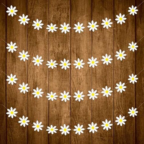 Home Classroom, Hippie Party, Boho Party, Wedding Party Supplies, Party Banners, White Daisy, Flowering Vines, Baby Shower Party, Garland Decor