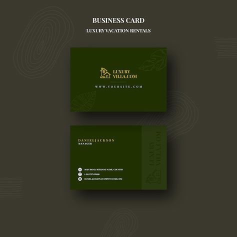 Pinterest Design, Psd Template Free, Green Cards, Photoshop Backgrounds, Visiting Cards, Luxury Vacation, Business Card Template, Free Psd, Psd Templates