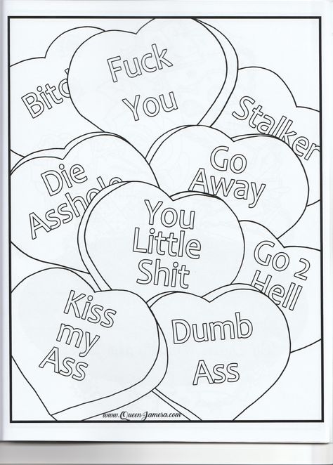 Cute Love Coloring Pages, Love Coloring Pages For Adults, Inappropriate Coloring Pages Free Printable, Adult Colouring Printables Free, Cuss Word Coloring Pages Humor, Curse Word Coloring Pages, Insult Coloring Pages, Adult Coloring Pages Swear Words Funny, Free Printable Cuss Word Coloring Pages