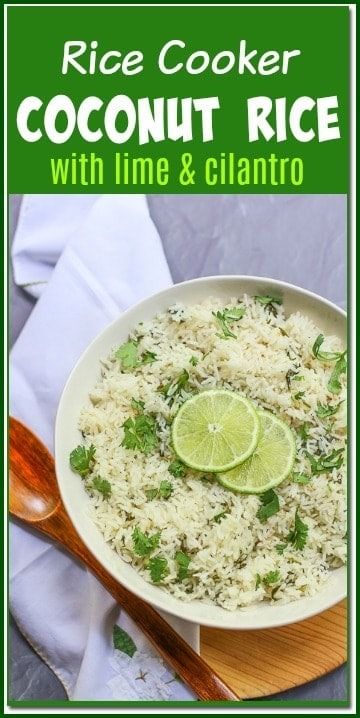 The sweetness of coconut milk combined with bright flavors of zesty lime and cilantro transforms plain rice into delicious with this rice cooker coconut rice recipe. Best Cilantro Lime Rice Recipe, Cilantro Lime Rice In Rice Cooker, Lime Rice Cilantro, Rice Cooker Coconut Rice, Coconut Lime Rice, Cilantro Lime Rice Recipe, Rice Maker, Coconut Rice Recipe, Cilantro Recipes