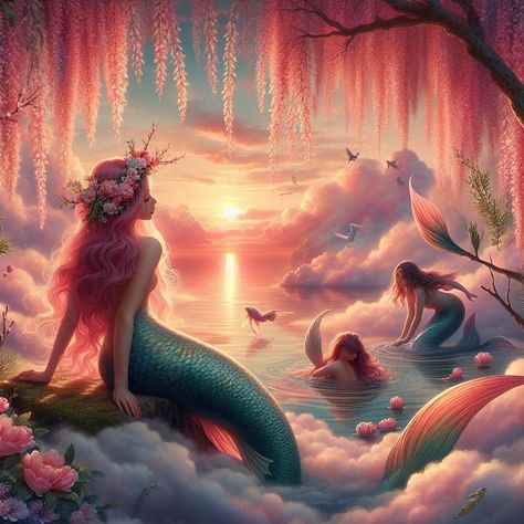 Fantasy Mermaid Art, Star Beings, Mermaid Anime, Ocean Art Painting, Mermaid Poster, Mermaid Artwork, Fantasy Mermaid, Castle Aesthetic, Mermaids And Mermen