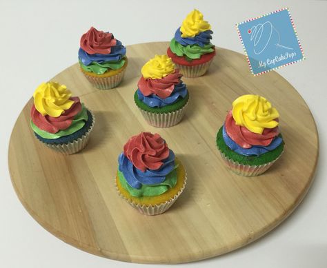 Rio rainbow cupcakes Rainbow Cupcakes, Rainbow