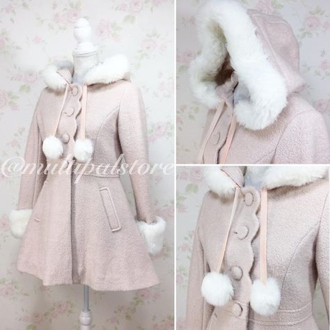 Liz Lisa Coat, Lisa Hoodie, Icy Girl, At The Store, Liz Lisa, Fur Pom Pom, The Store, Pink Bow, Dream Wardrobe