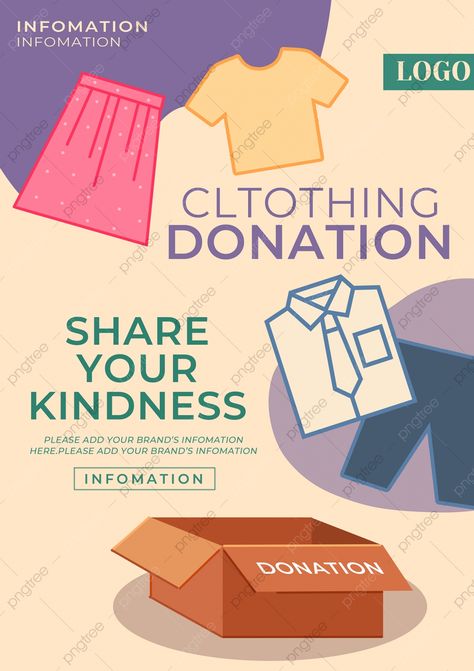 Charity Event Poster, Clothes Donation, Donation Poster, Blood Donation Posters, Donation Ideas, Charity Donation, Donation Box, Promotion Poster, Cartoon Heart