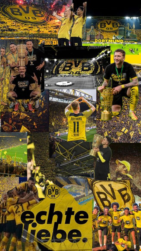 Bvb Wallpaper, You'll Never Walk Alone, Borussia Dortmund, Soccer, Football, Collage, American Football