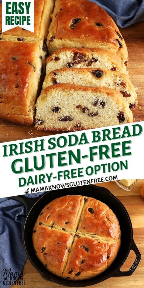 Gf Irish Soda Bread Recipe, Gluten Free Dairy Free Irish Soda Bread, Vegan Gluten Free Irish Soda Bread, Gf Irish Soda Bread, Vegan Gluten Dairy Free Recipes, Gluten Free Irish Soda Bread Easy, Spleen Recipes, Dairy Free Irish Soda Bread, Gluten Free Soda Bread Recipe