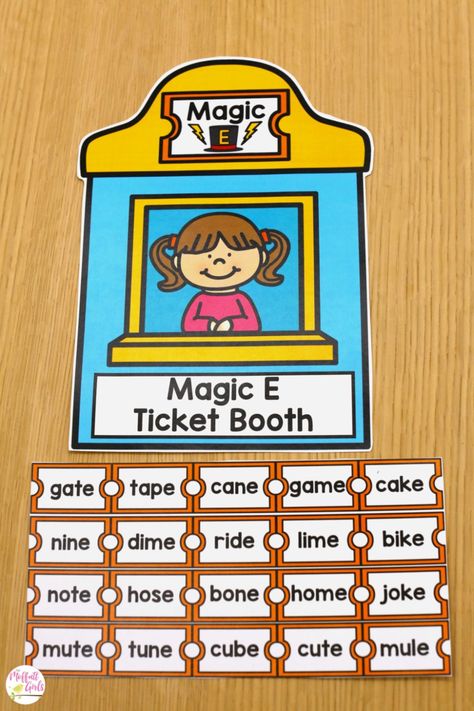 Teaching Cvc Words, Personal Word Wall, Magic E Words, Sight Word Centers, Back To School Quotes, Sight Word Sentences, E Ticket, Cvce Words, Sight Word Reading