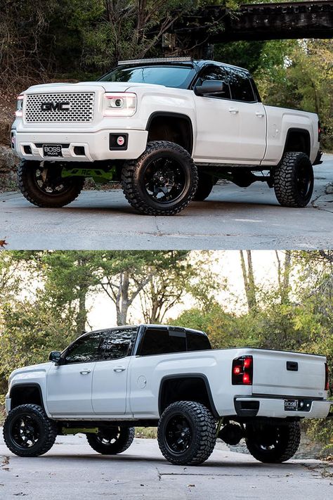 7" lifted 2014 GMC Sierra 1500 4X4 Custom [White] - ModifiedX Gmc Denali Truck, Denali Truck, Classic Cars Trucks Chevy, Gmc Trucks Sierra, Silverado Truck, Trucks Lifted Diesel, 2014 Gmc Sierra, Lifted Chevy Trucks, Lifted Chevy