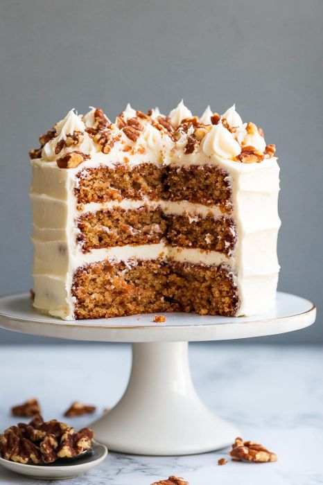 Layered Carrot Cake Recipe Carrot Cake Decorating Ideas Birthdays, Cream Cheese Carrot Cake, Layered Carrot Cake, Carrot Cake Recipe, Cake Board, Shredded Carrot, Birthday Cake Decorating, Round Cakes, Chopped Pecans