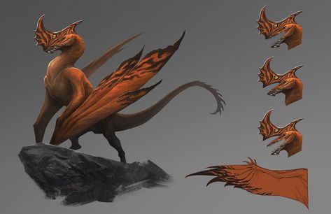 ArtStation - Flying Wyvern Concept Design, Joseph Lin Alien Flying Creature, Flying Creature Art, Fantasy Flying Creatures, Fantasy Mounts Flying, Flying Creature Concept Art, Mythical Flying Creatures, Alien Animals, Dark Reaper, Anatomy Design