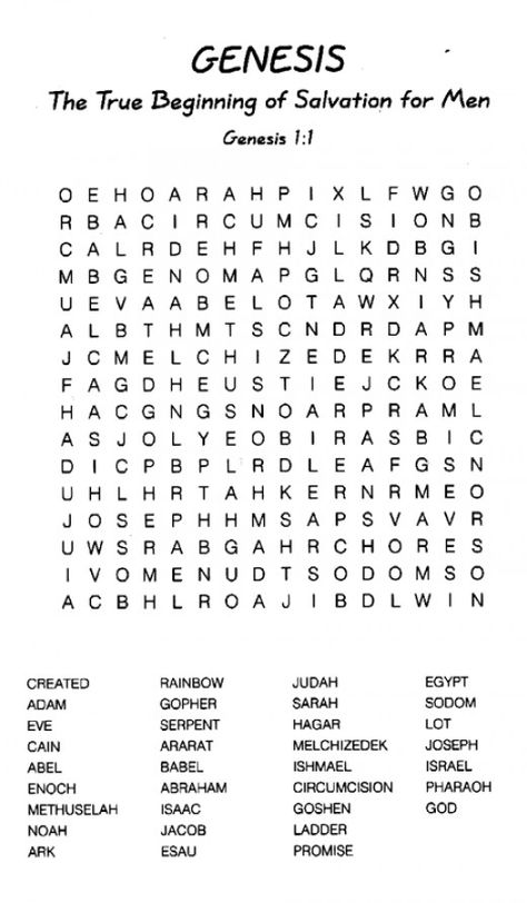 Printable Bible Word Searches from Genesis - Noah's Ark Word Search Bible Study Routine, Genesis Bible Study, Teen Bible Study, Answers In Genesis, Creation Bible, Bible Study Worksheet, Bible Word Searches, Bible Worksheets, Worship Night