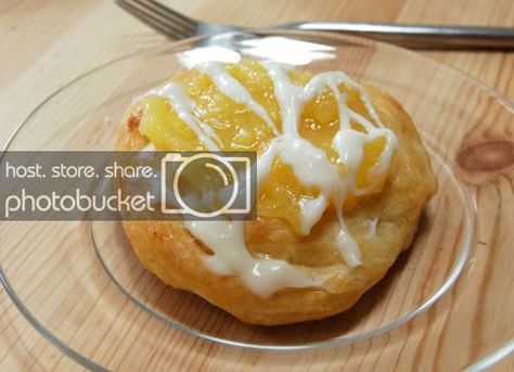 Pineapple Danish Recipe, Pineapple Danish, Crescent Danish, Breakfast Danish, Cinnamon Roll Frosting, Cream Cheese Danish, Biscuit Bread, Cheese Danish, Cream Cheese Glaze