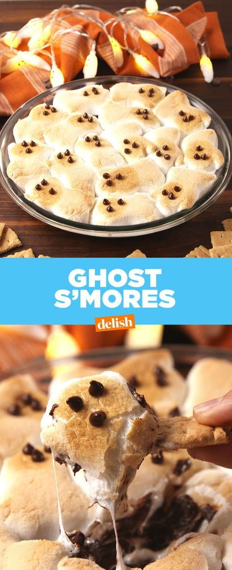 Halloween Marshmallows, Halloween Dessert Ideas, Menu Halloween, Spooky Halloween Desserts, Halloween Deserts, Smore Recipes, Halloween Food Appetizers, Halloween Foods, Halloween Food Desserts