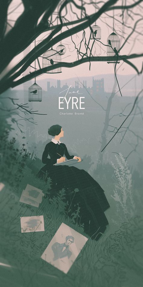 Jane Eyre Book Cover, Jane Eyre Book, Book Cover Illustration, Charlotte Bronte, Jane Eyre, Book Posters, Book Cover Art, Adobe Photoshop Lightroom, Classic Literature