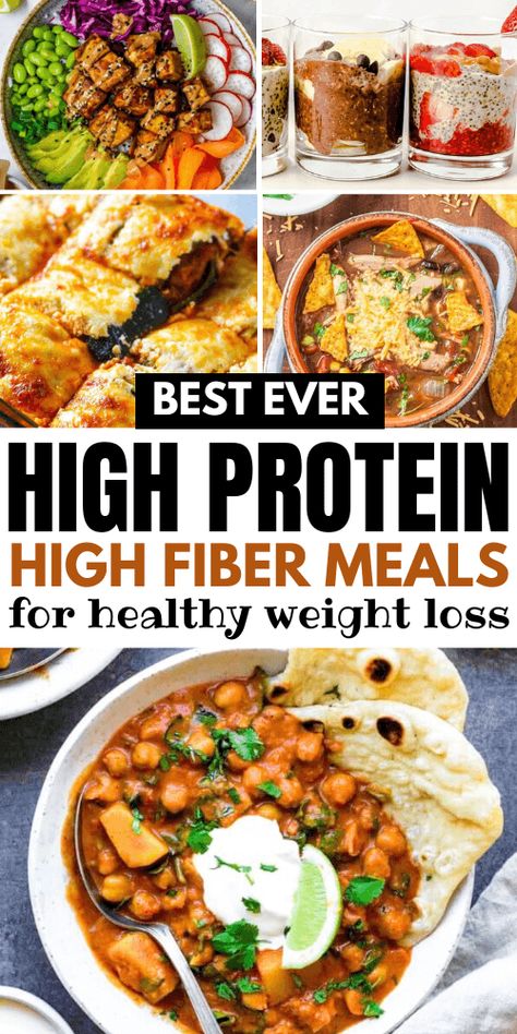 30 High Protein High Fiber Meals (Breakfast, Lunches & Dinners) – Keto Millenial High Protein High Fiber Meals, High Fiber Meals, High Fibre Lunches, High Protein Low Carb Recipes Dinner, Blended Overnight Oats, High Fiber Dinner, Fiber Meals, High Protein High Fiber, High Fiber Low Carb