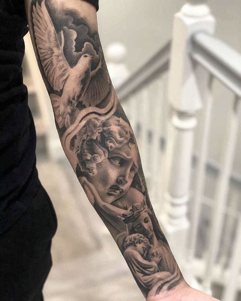 Art Religous Tattoo, Photographer Tattoo, Arm Tattoos For Guys Forearm, Chicano Tattoos Sleeve, Side Neck Tattoo, Inner Bicep Tattoo, Forarm Tattoos, Tattoos For Women Half Sleeve, Forearm Tattoo Design