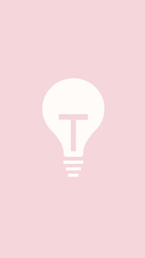 Pink Lightbulb Icon, App Icons Light Pink, Tips App Icon, Aesthetic Icons For Apps Pink Phone, Tips Icon, Light Pink App Icons, Pink Apps, Icon Rosa, Phone Makeover