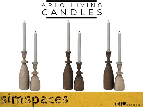 The Sims Resource - Arlo Living - Candles Medieval Candle, Fancy Candles, Easy Candles, Sims 4 Cc Furniture, Candle Lamp, The Sims4, Vintage Candles, Sims 4 Cc, The Sims Resource