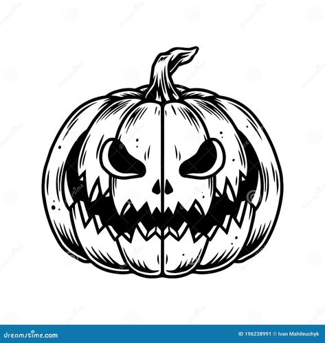 Illustration about Vintage concept of Halloween pumpkin in monochrome style isolated vector illustration. Illustration of spooky, style, halloween - 196238991 Smiling Pumpkin, Vintage Concept, Pumpkin Tattoo, Pumpkin Drawing, Monochrome Style, Pumpkin Illustration, Pumpkin Vector, Spooky Style, Halloween Vector